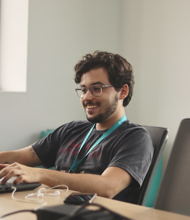 Young professional working at a desk